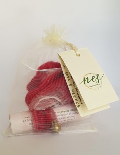 Braccialetto Chiffon Seta Lana Merinos - Il Braccialetto Rosso 2