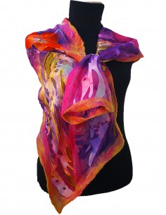 Sciarpa in Crêpe de Chine...